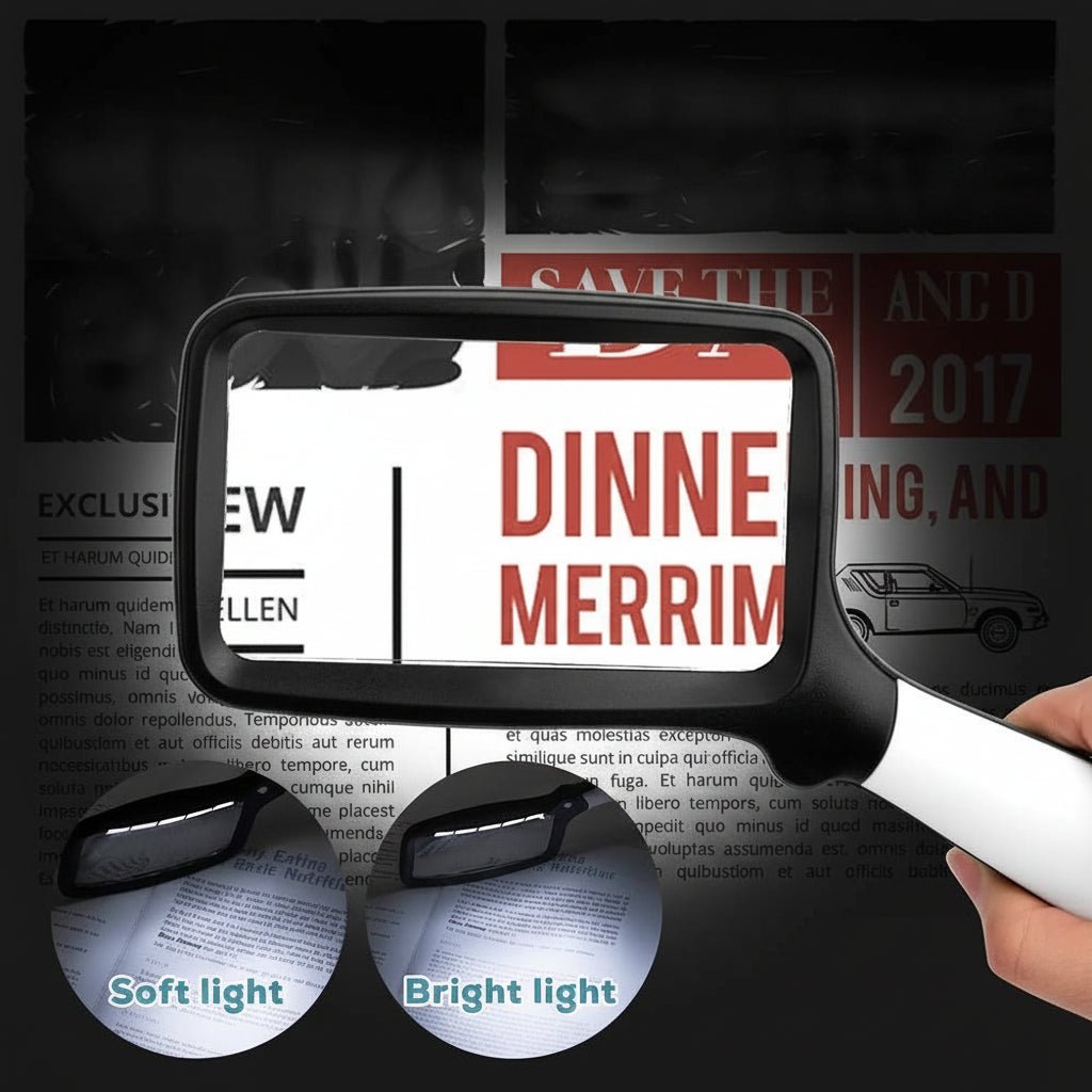 BrightSight Hand Magnifier With 3x Magnification And LED Lighting