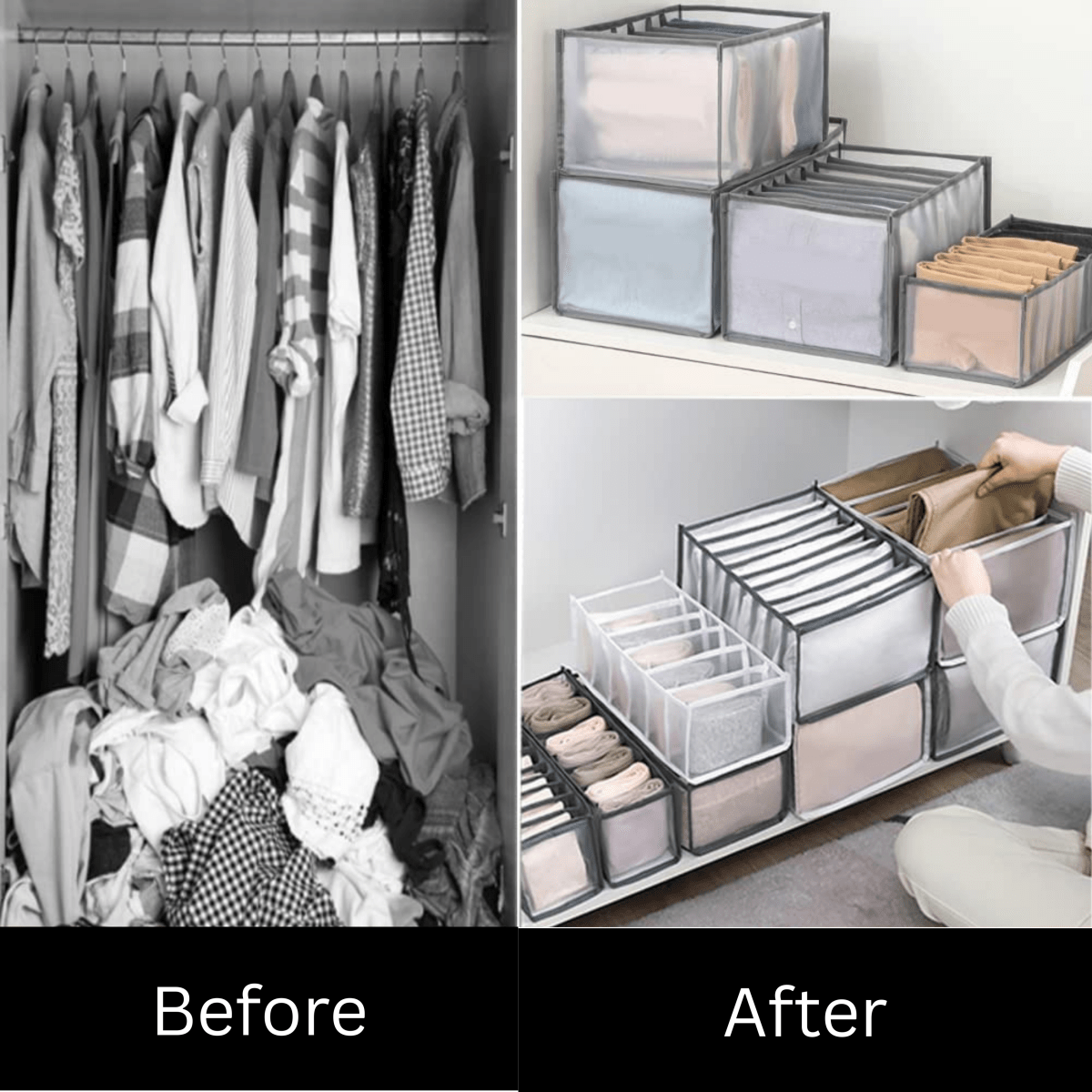 ClothFlow Set Organizzatore per Armadio per Conservazione Senza Pieghe e Ordinata