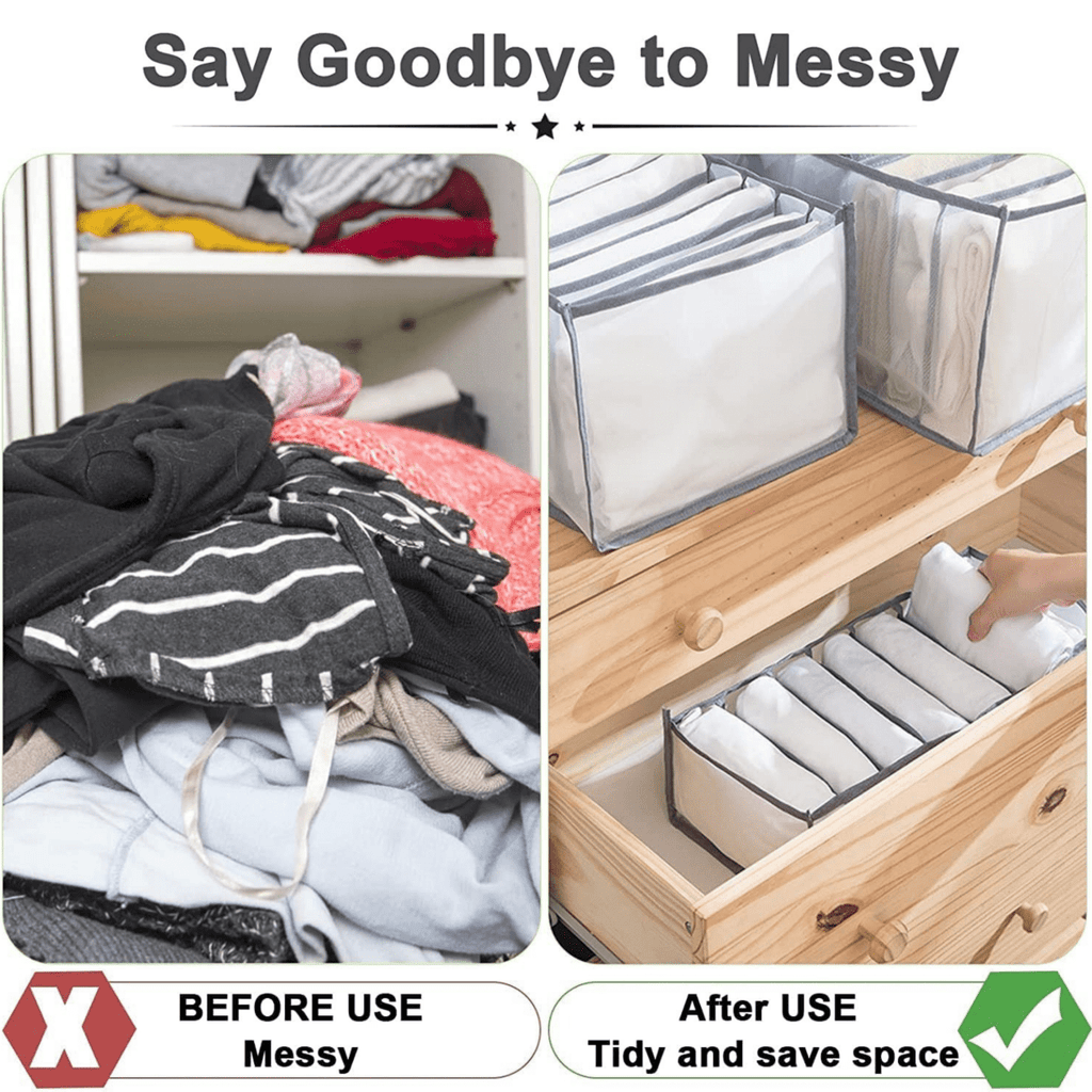 ClothFlow Set Organizzatore per Armadio per Conservazione Senza Pieghe e Ordinata
