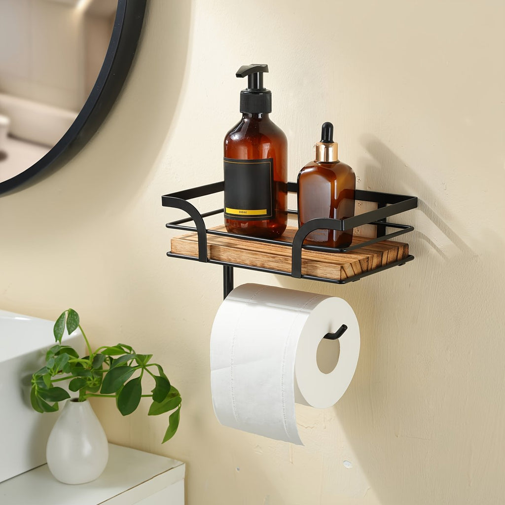 AquaNest Supporto da Parete Decorativo in Ferro per Asciugamani e Conservazione in Bagno