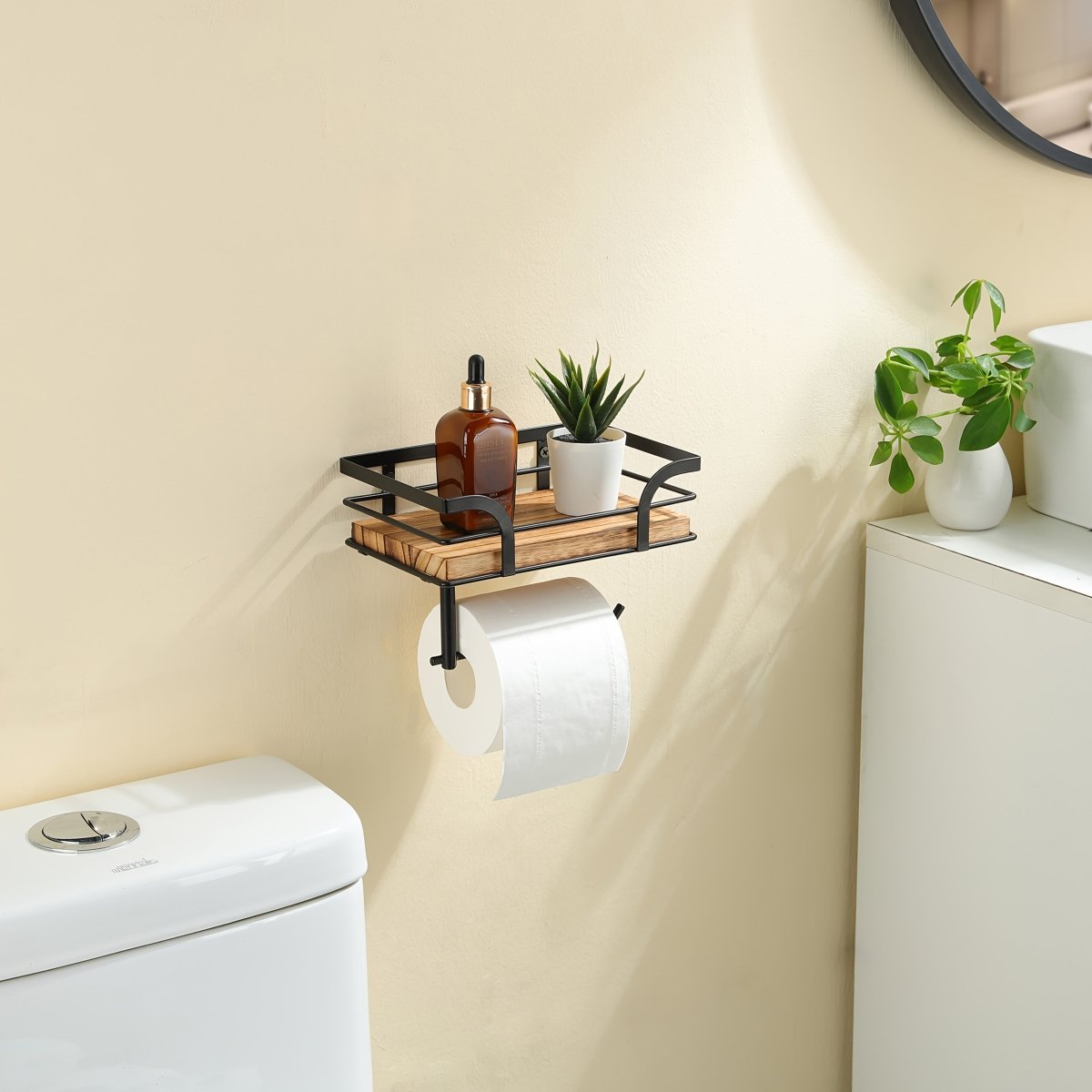 AquaNest Supporto da Parete Decorativo in Ferro per Asciugamani e Conservazione in Bagno
