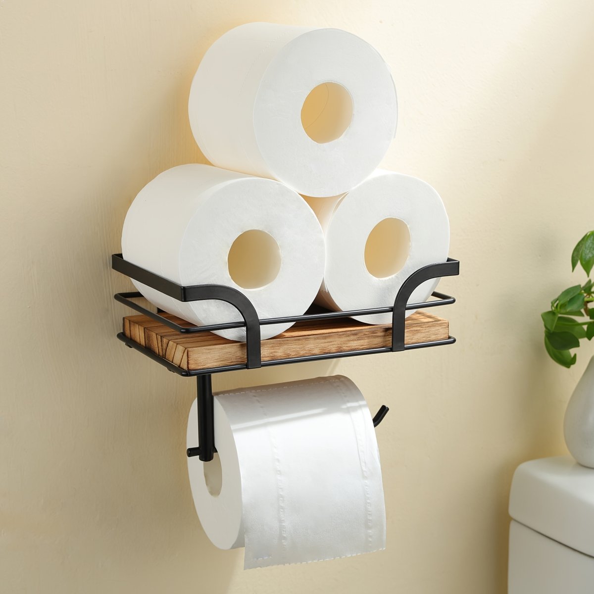 AquaNest Supporto da Parete Decorativo in Ferro per Asciugamani e Conservazione in Bagno