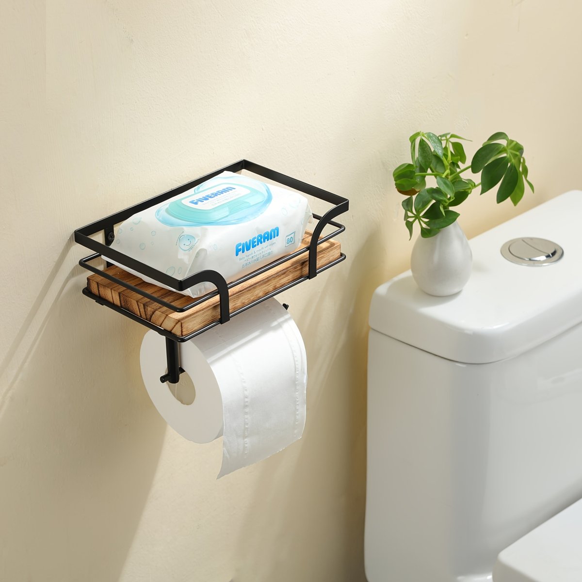 AquaNest Supporto da Parete Decorativo in Ferro per Asciugamani e Conservazione in Bagno
