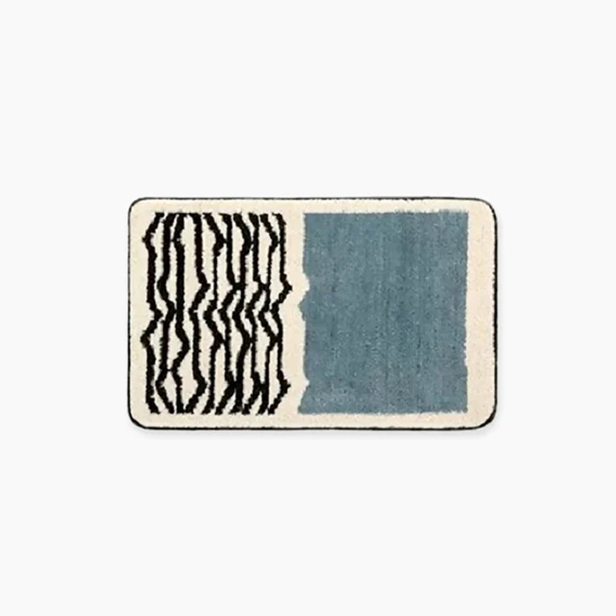 Aurelia Artistic Handmade Abstract Bath Mat With Non Slip Design