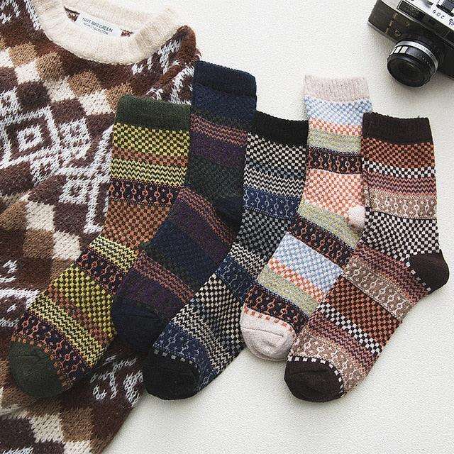 GlacierWeave Unisex Woll- und Baumwollmischung mit Skandinavischen Mustern