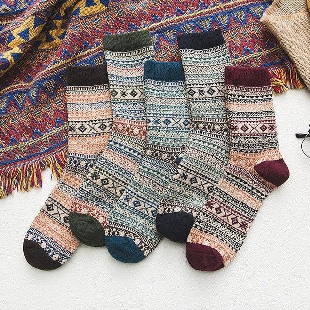 GlacierWeave Unisex Woll- und Baumwollmischung mit Skandinavischen Mustern