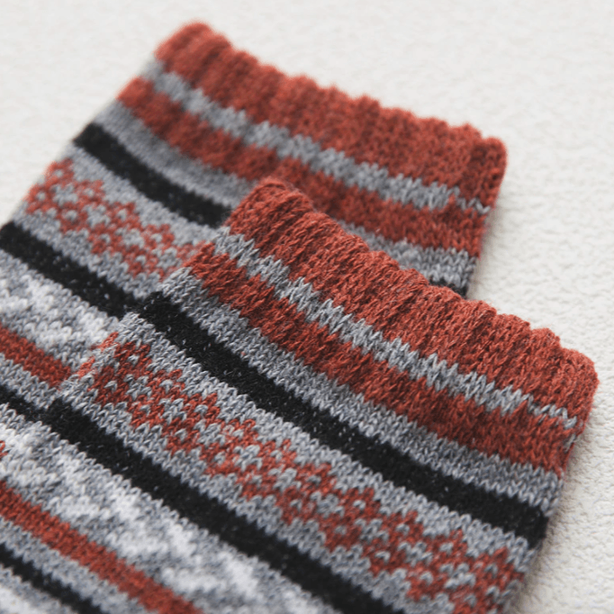 GlacierWeave Unisex Woll- und Baumwollmischung mit Skandinavischen Mustern