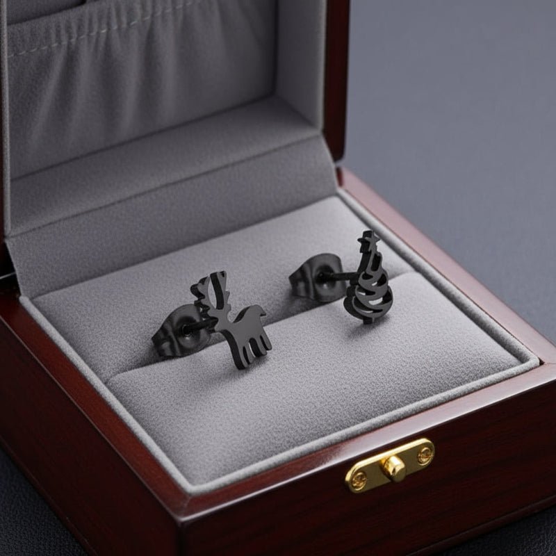 SnowHalo Elegant 925 Silver Christmas Stud Earrings With Festive Shine