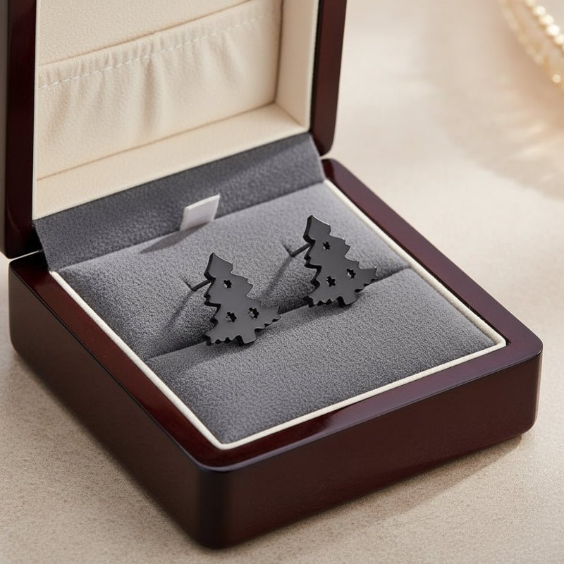 SnowHalo Elegant 925 Silver Christmas Stud Earrings With Festive Shine