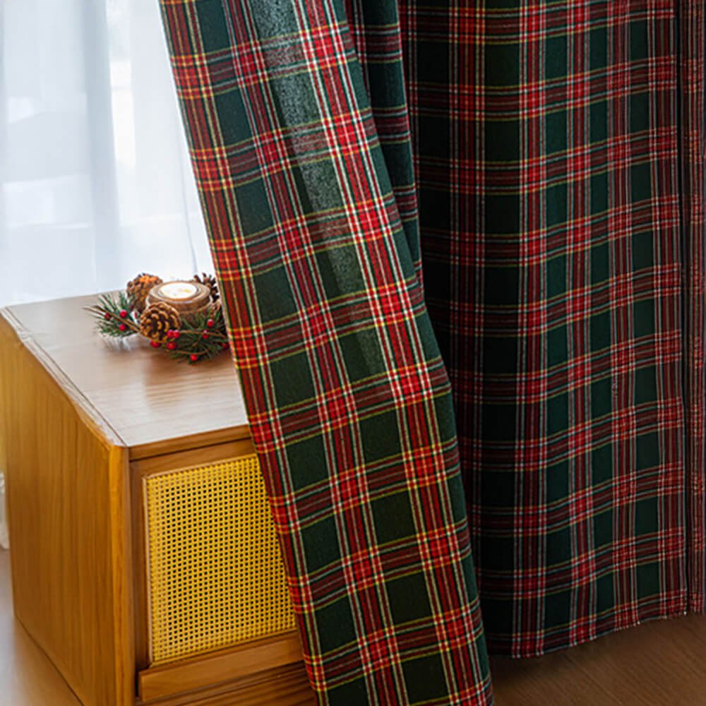 Závěsy HearthNest Classic Plaid pro zimní pohodlí