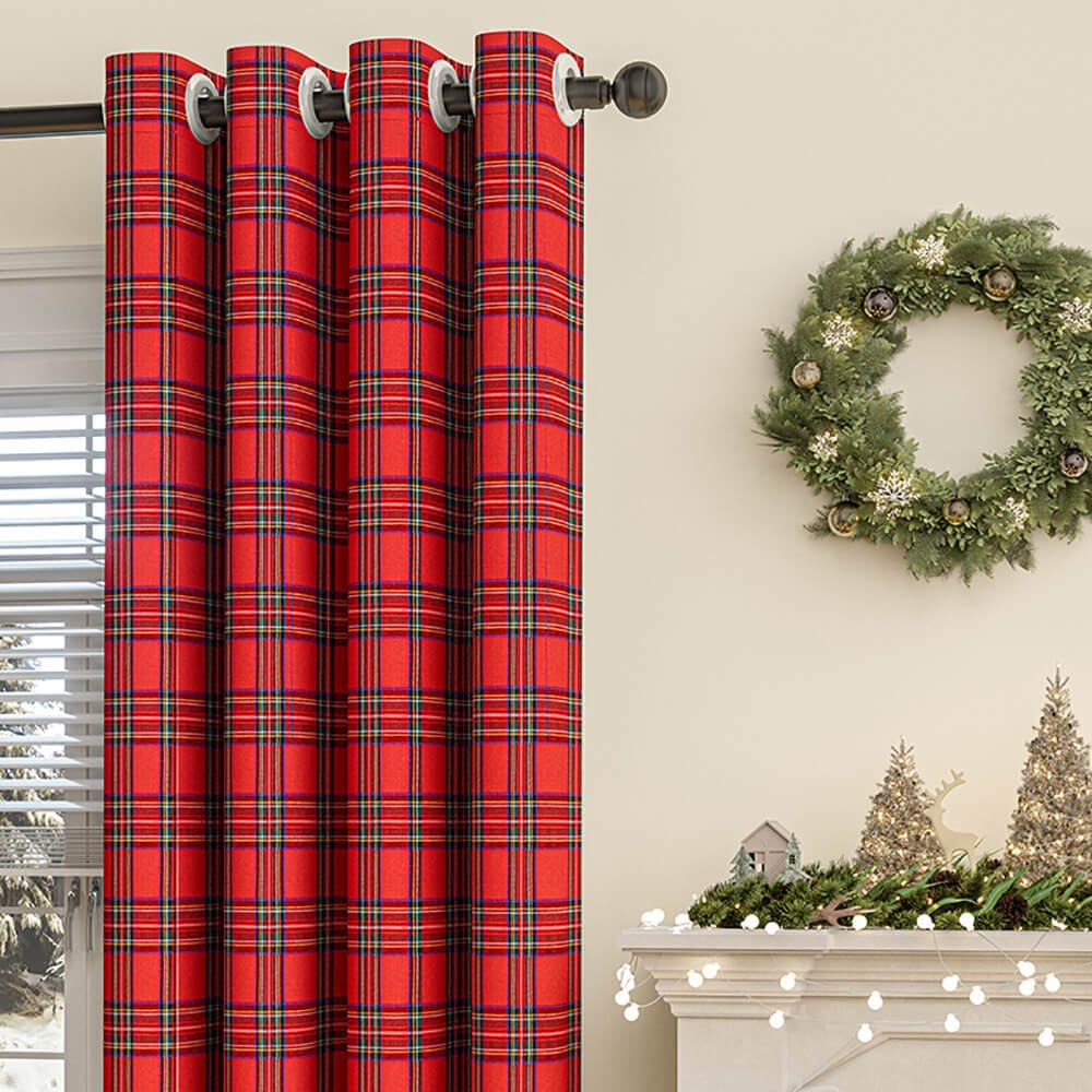 Závěsy HearthNest Classic Plaid pro zimní pohodlí