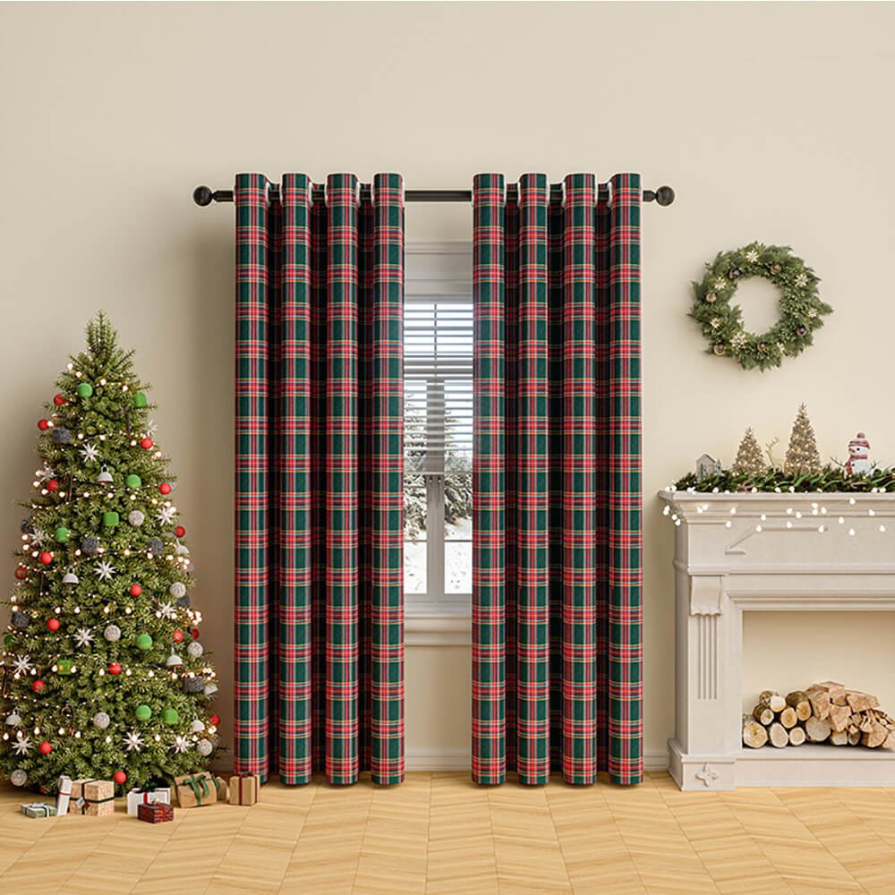 Závěsy HearthNest Classic Plaid pro zimní pohodlí
