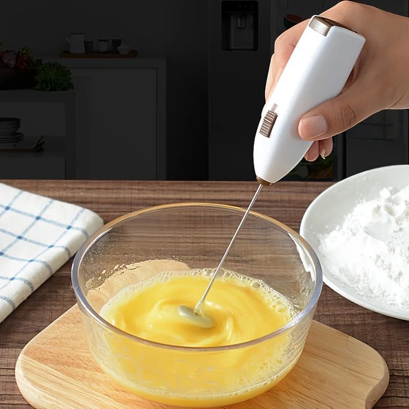 WhiskEase Mini Cordless Milk Frother for Quick Frothing