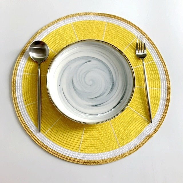 SunnyLeaf Decorative Placemat Set With Fruit Motifs