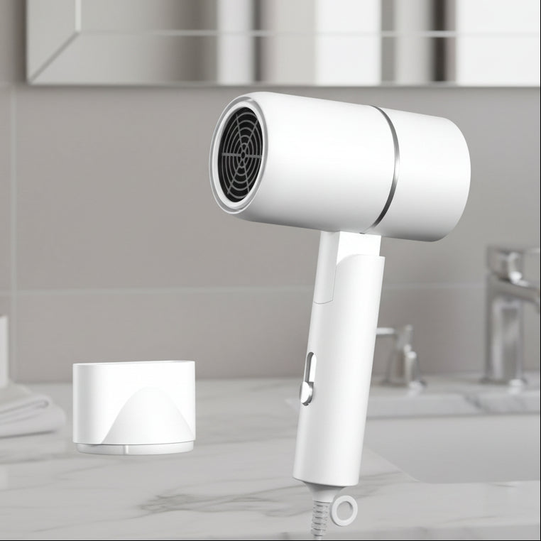 GlideFold Foldable Hair Dryer With Ion Technology For Shiny Hair