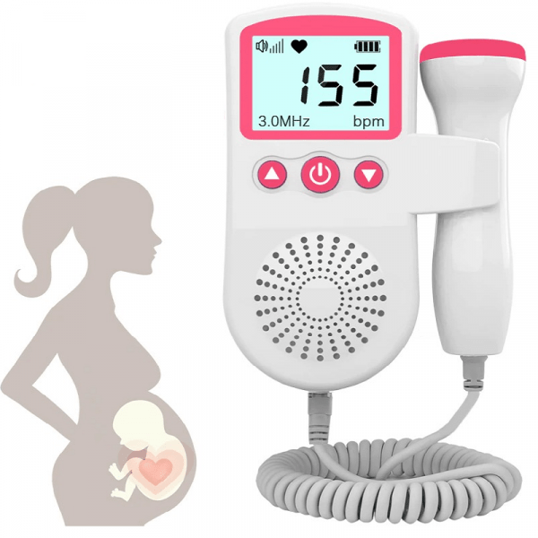 جهاز مراقبة قلب محمول BabyBeat بشاشة LCD للمراقبة السهلة