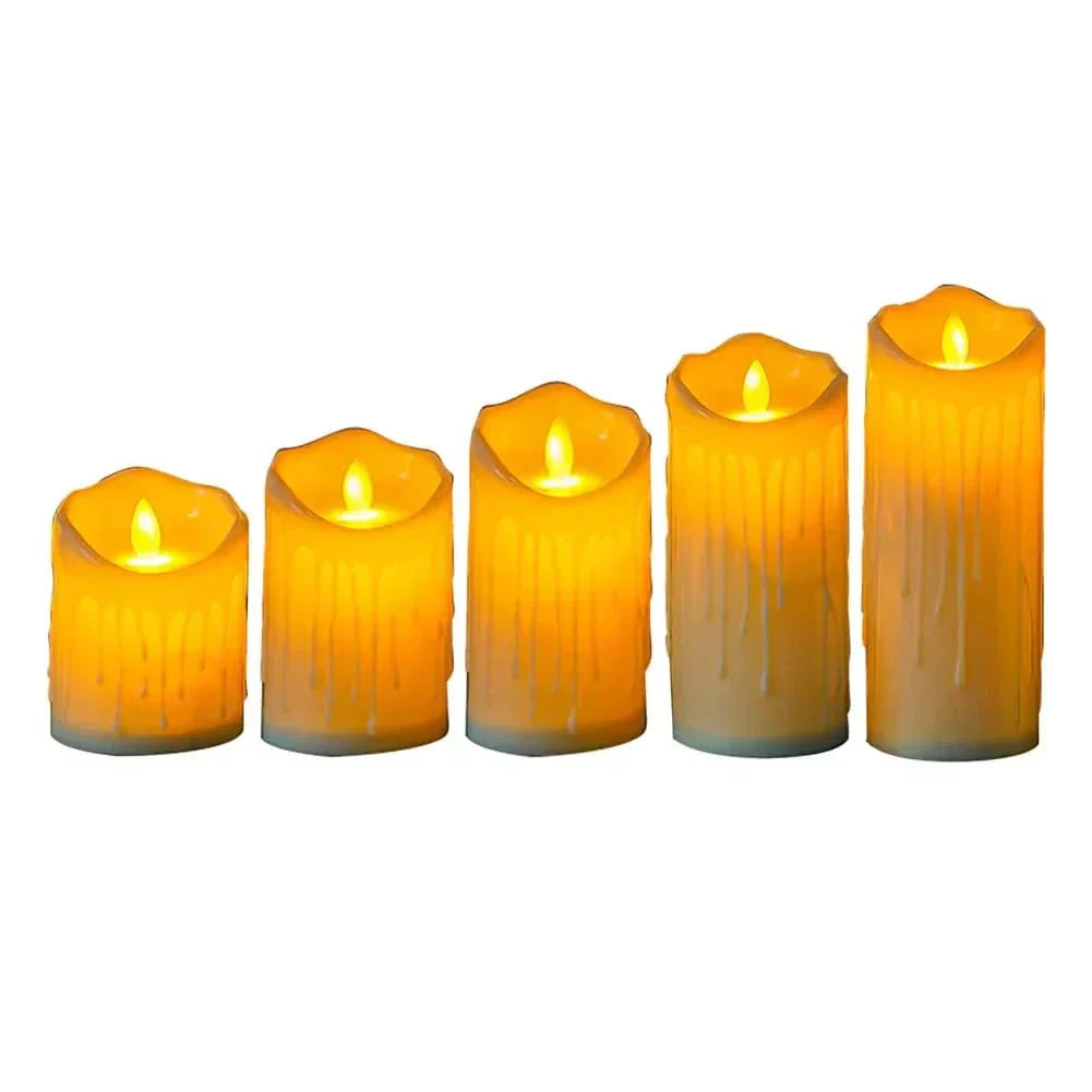 NovaGlow LED-lys Flameless Elektronisk Dekoration i Elfenbenshvid