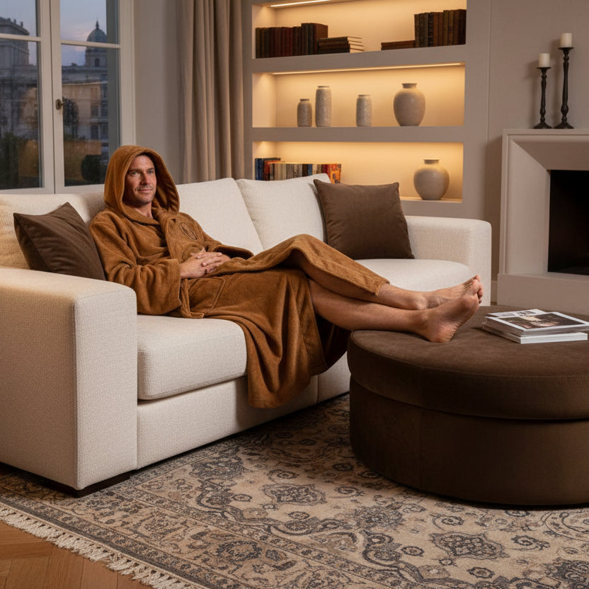 Aurora Flannel Robe for Men With Extra Comfort and Warmth
