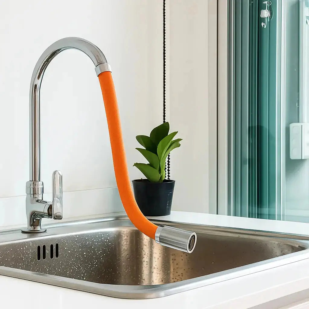 360° Faucet Sprayer With Double Pivot For Splash-Proof Rinsing