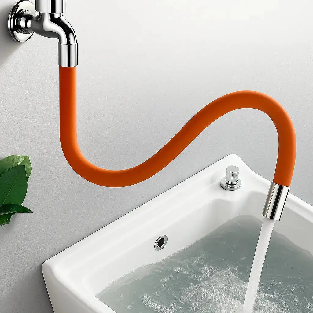 360° Faucet Sprayer With Double Pivot For Splash-Proof Rinsing