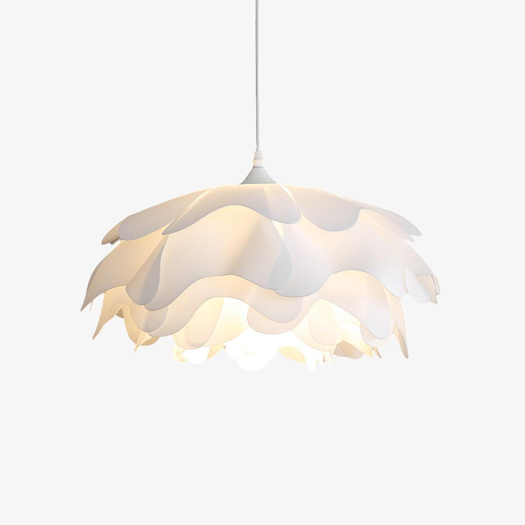 White Blossom Pendant Light With Petal Inspired Design