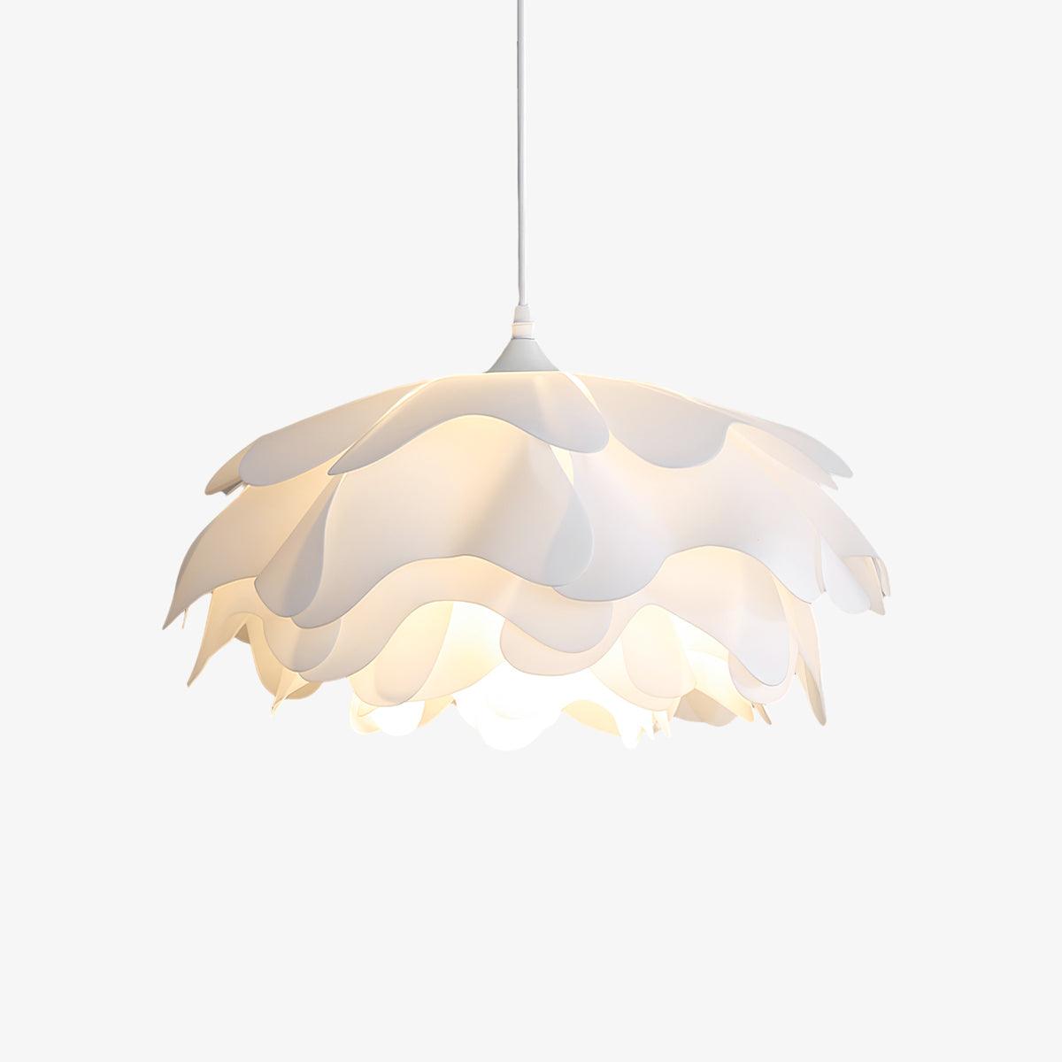 White Blossom Pendant Light With Petal Inspired Design