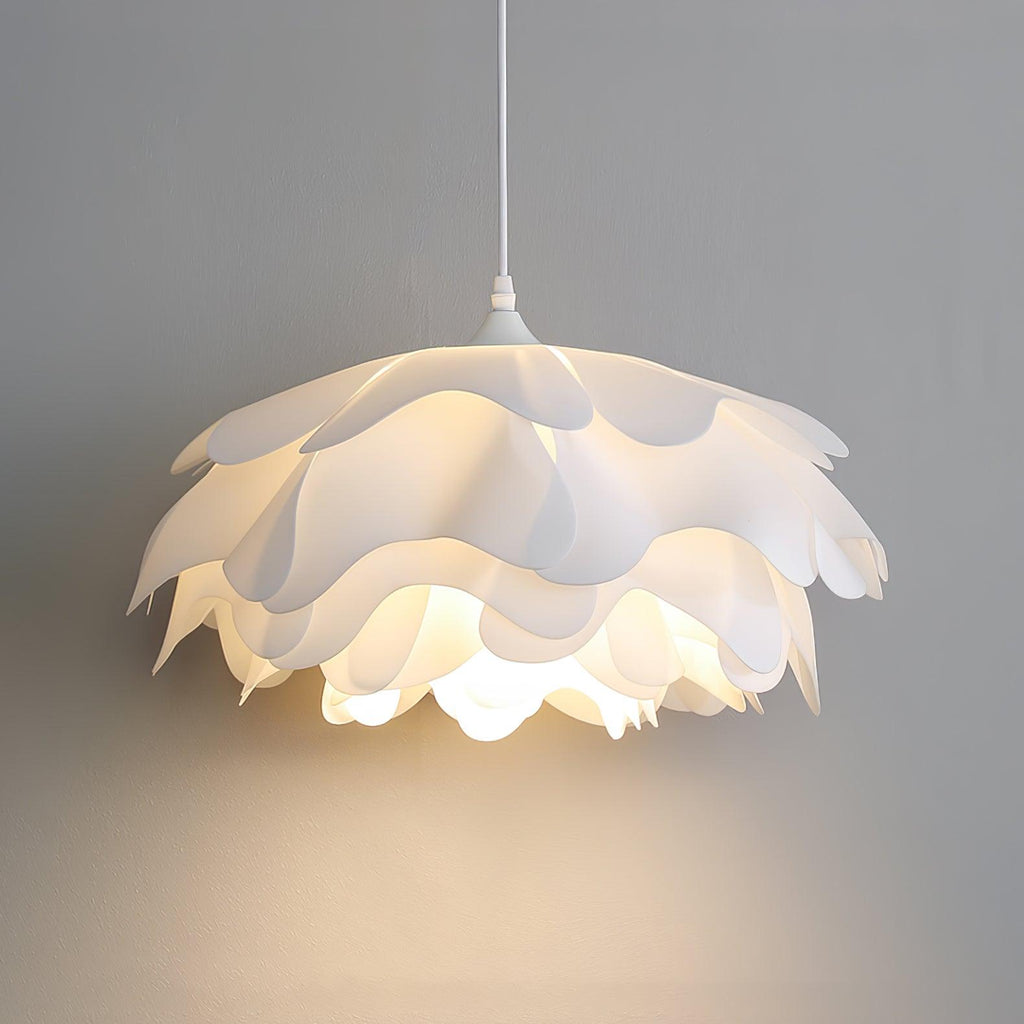 White Blossom Pendant Light With Petal Inspired Design