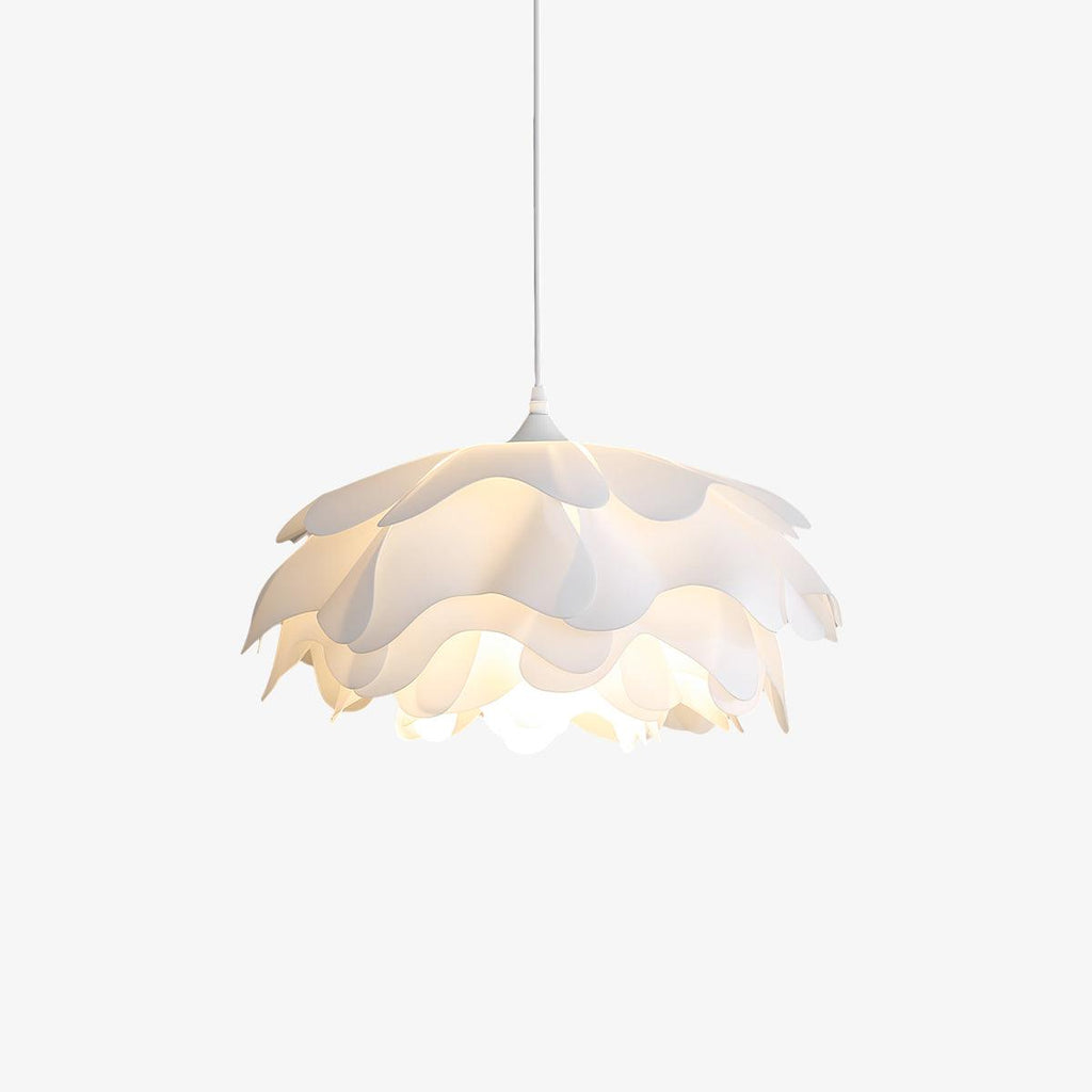 White Blossom Pendant Light With Petal Inspired Design