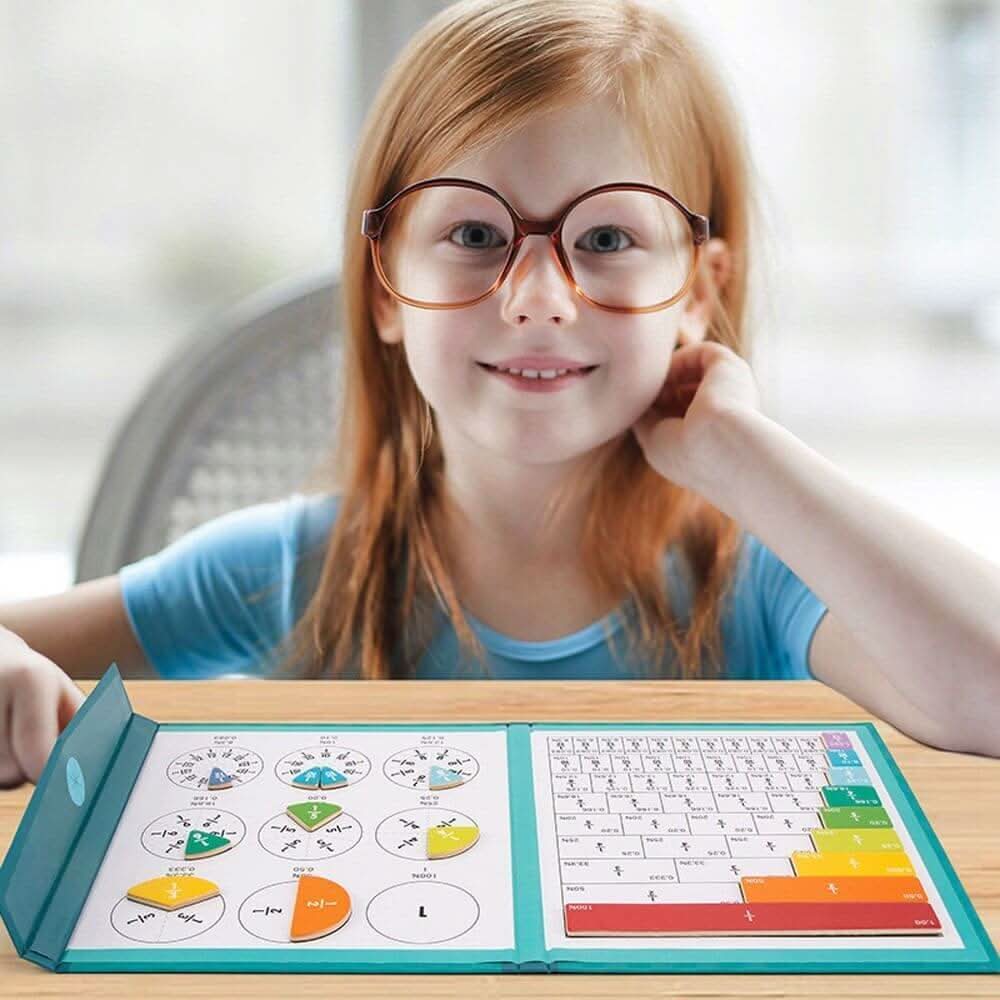 BrightQ Fraction Disc Set Magnetic Math Learning Tool Fraction And Decimal Set