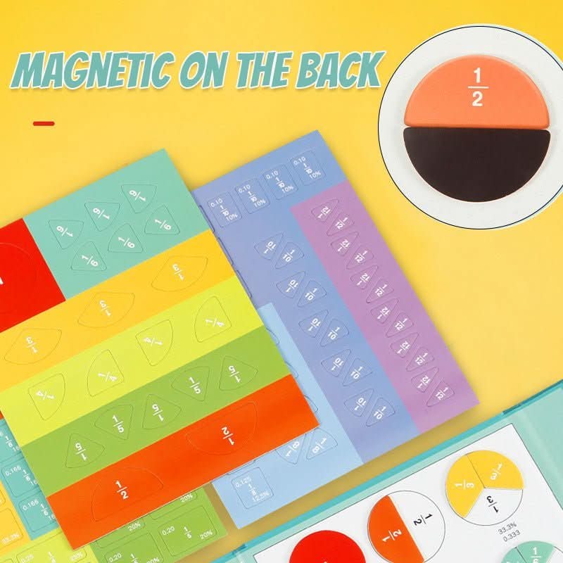BrightQ Fraction Disc Set Magnetic Math Learning Tool Fraction And Decimal Set
