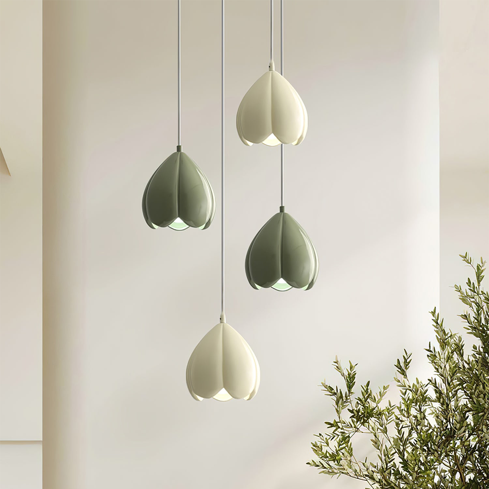 Marenelle Cream Glass Pendant Light With Subtle Warm Glow
