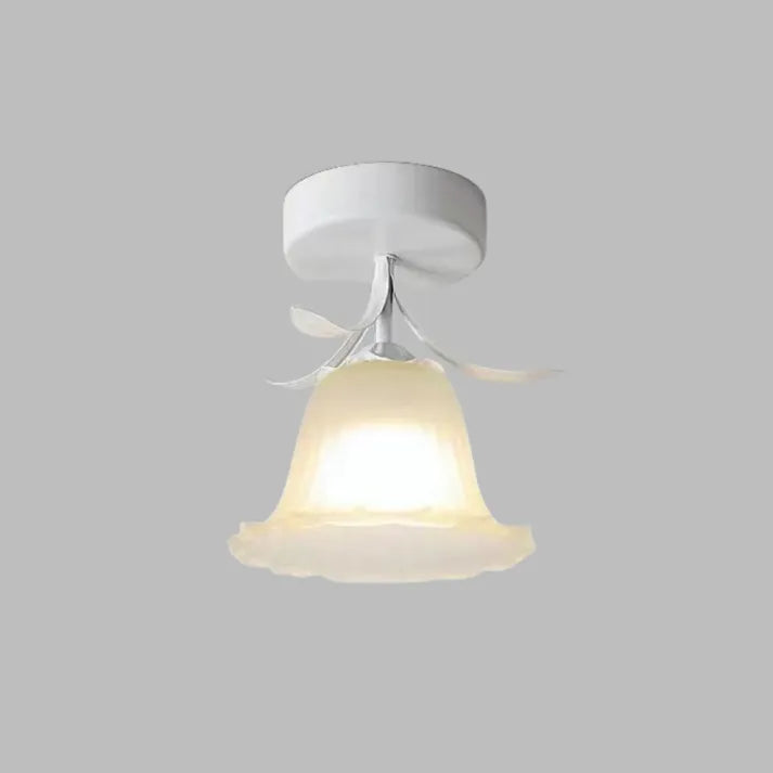 Clarelle Tiffany Style Mini Floral Ceiling Light In Glass And Iron