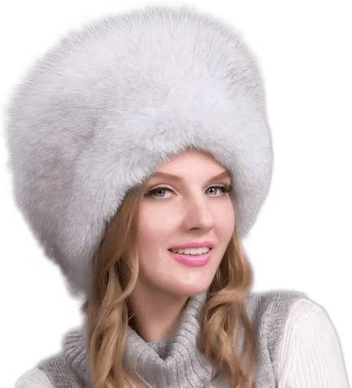 Cappello Invernale di Lusso Aurora in Pelliccia di Volpe con Protezioni per le Orecchie per Donna