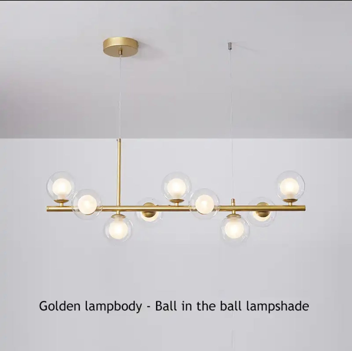 Astra Orb Nowoczesny LED Żyrandol Szklana I Żelazna Elegancja