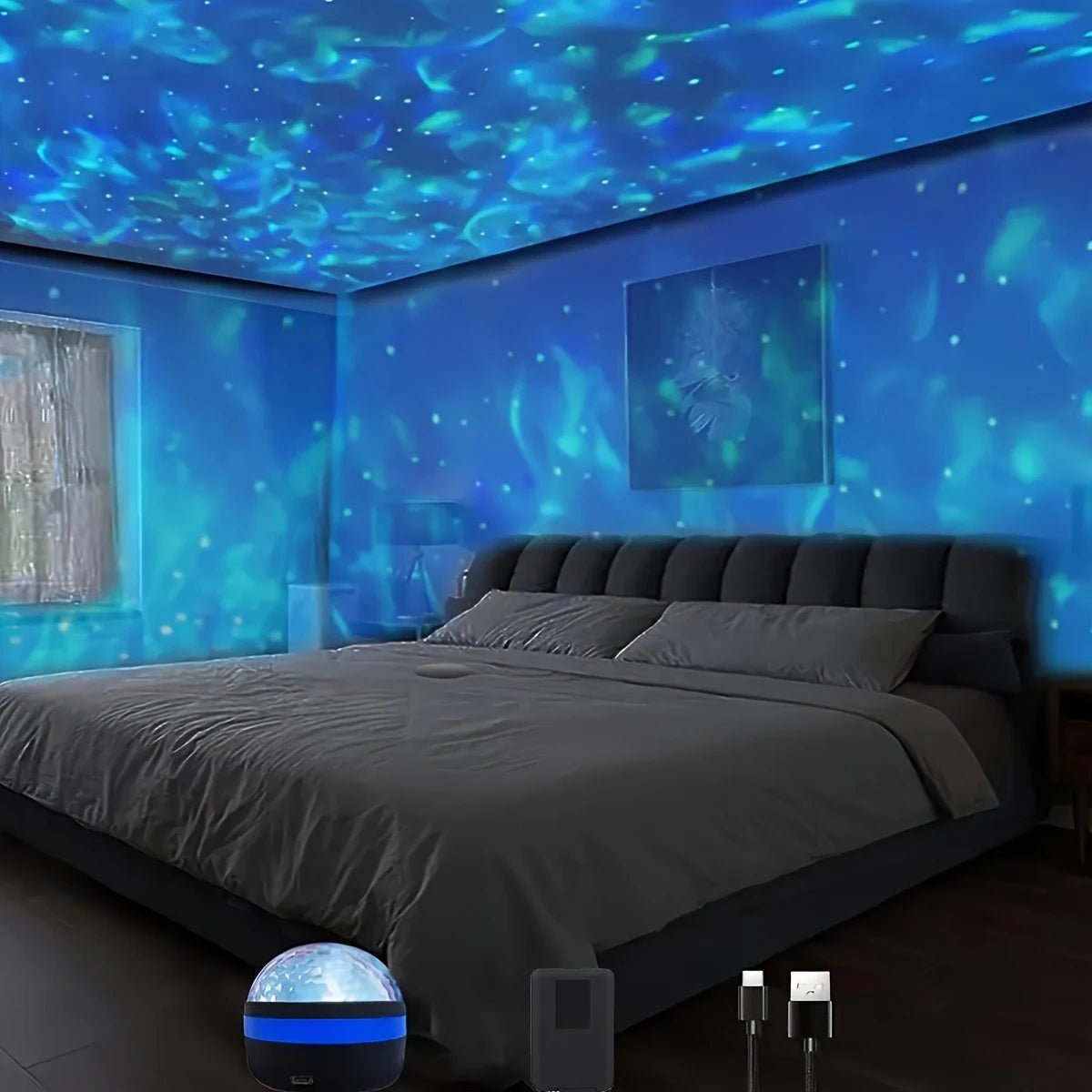 LumenSky USB napájená lampa projektor hvězdné oblohy do ložnice a na párty