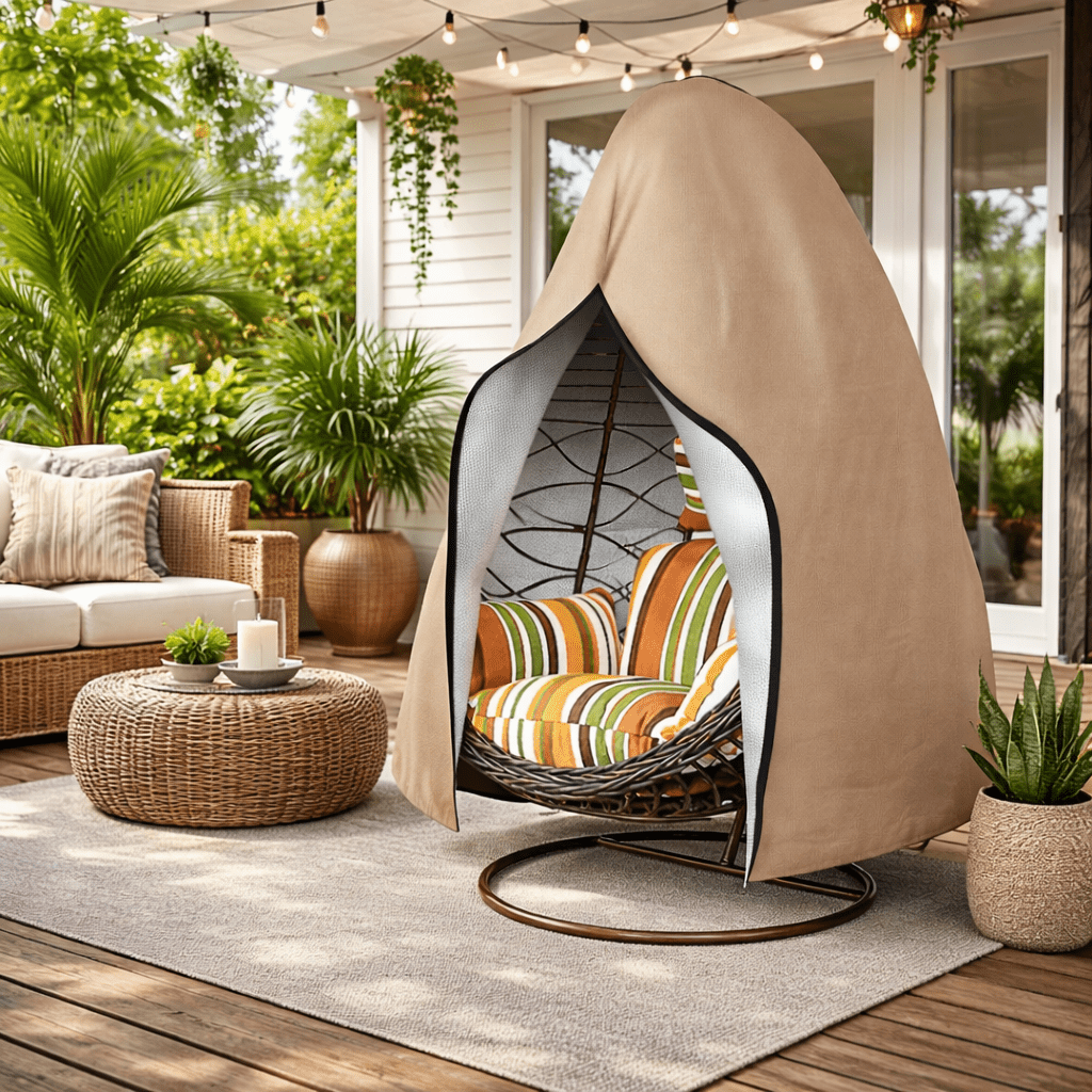 GardenGuard Pro Waterproof All-Weather Cover For Outdoor Hanging Chairs
