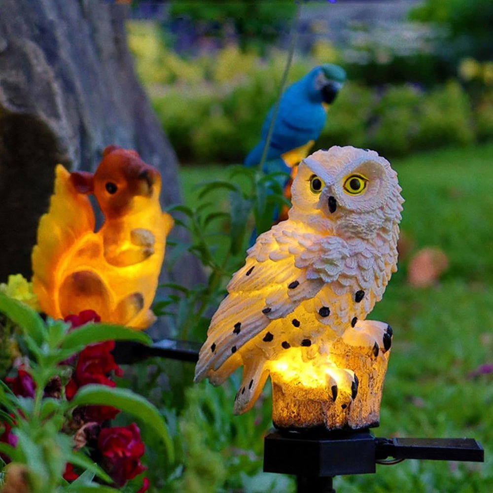 SolOwl Decorative Solar Owl Garden Light for Outdoor Decor
