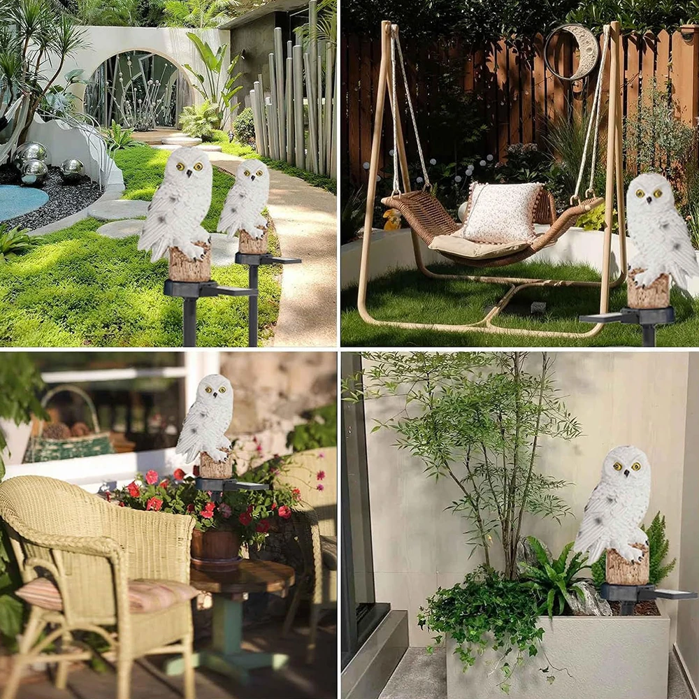 SolOwl Decorative Solar Owl Garden Light for Outdoor Decor