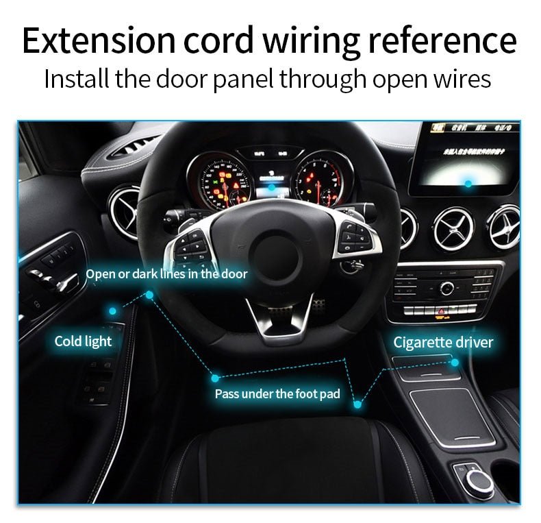 NovaGlide Decorative LED Light Strip For Car Interiors