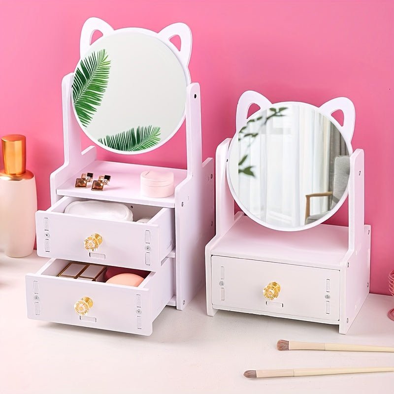 GlamNest kosmetické zrcátko s vestavěným úložným systémem
