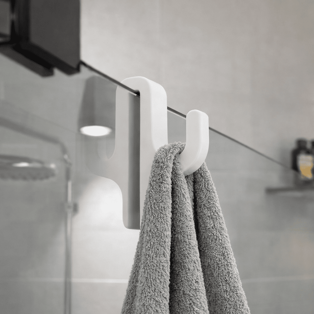 Gancio per Doccia in Vetro CrystalGlow per un'Armoniosa Organizzazione del Bagno