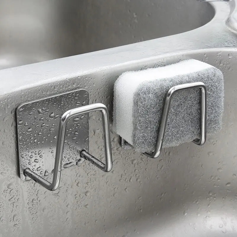 NovaSteel Platzsparender Edelstahl-Schwammhalter Für Spülen