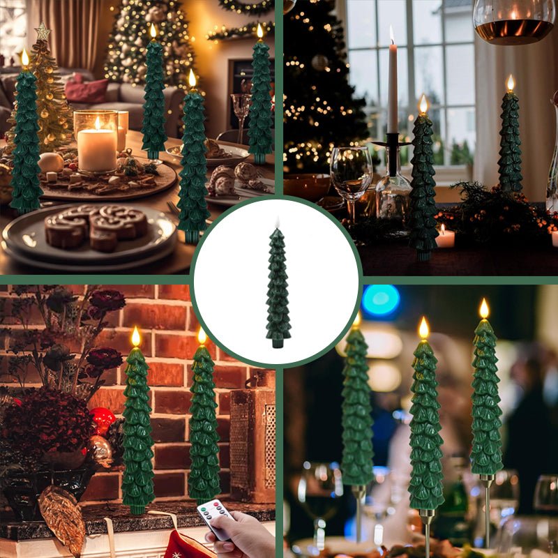 AuroraGlow Remote LED Candle Tree For Festive Holiday Magic