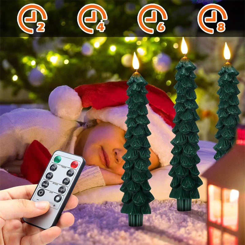 AuroraGlow Remote LED Candle Tree For Festive Holiday Magic