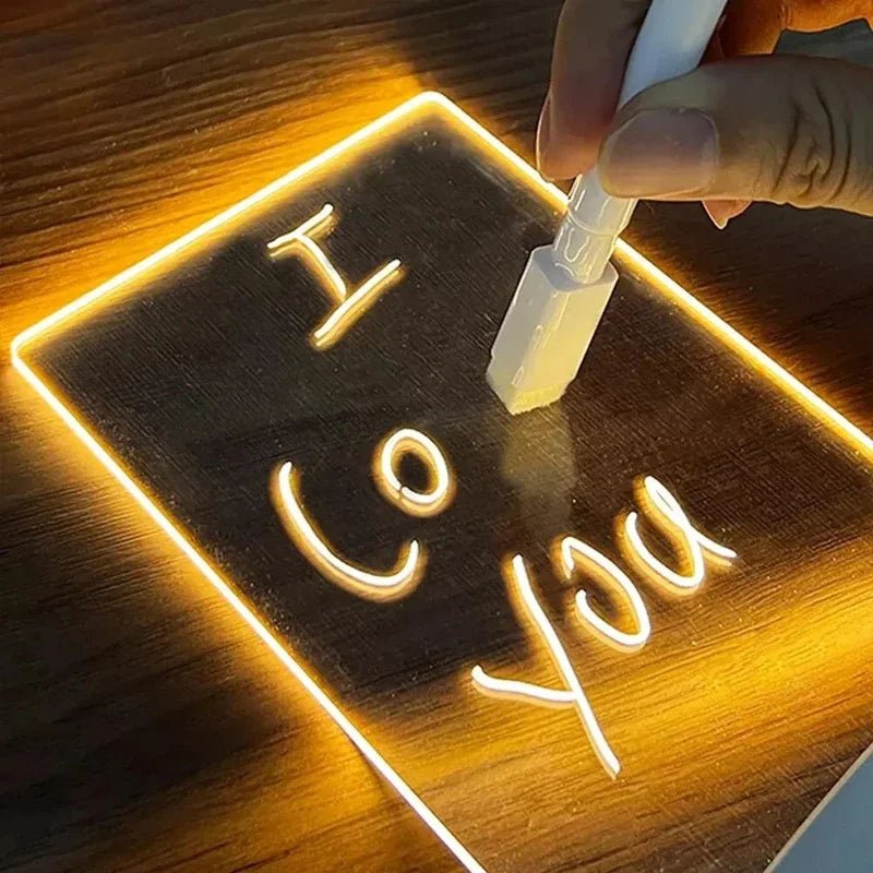 LumaNote LED Memo Board With Erasable Marker For Notes And To Dos