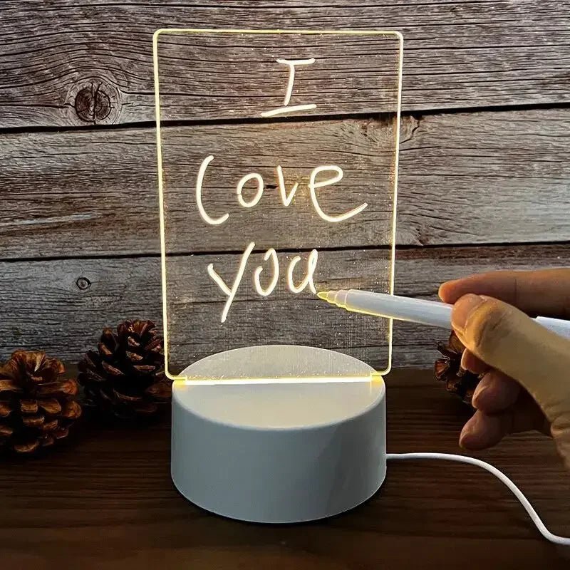LumaNote LED Memo Board With Erasable Marker For Notes And To Dos