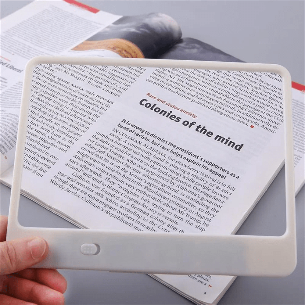 BrightView 3X LED Page Magnifier For Full Page Reading
