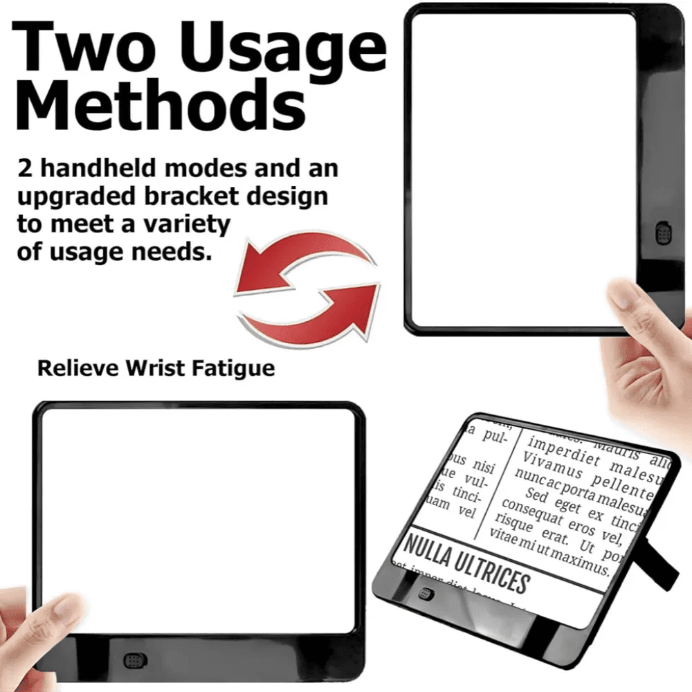 BrightView 3X LED Page Magnifier For Full Page Reading