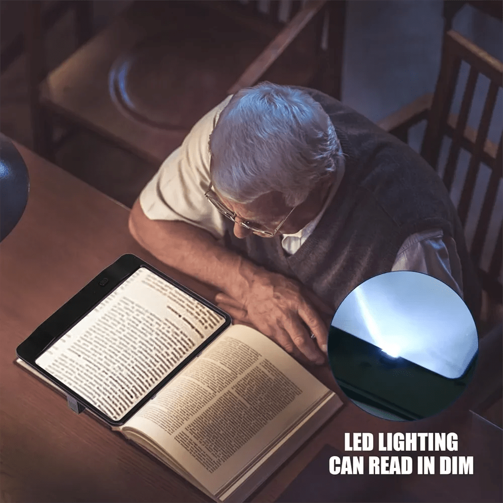 BrightView 3X LED Page Magnifier For Full Page Reading
