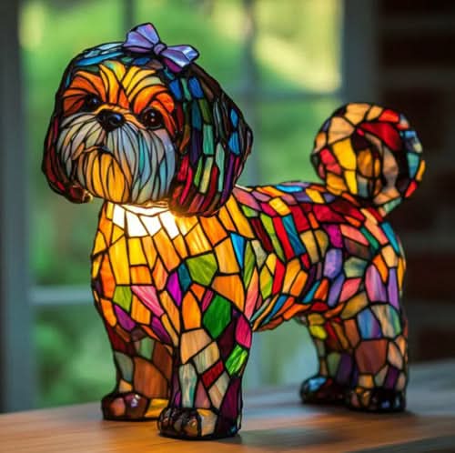 LumaPals Artistic LED Night Lamp With Dog Breeds for Home Decor
